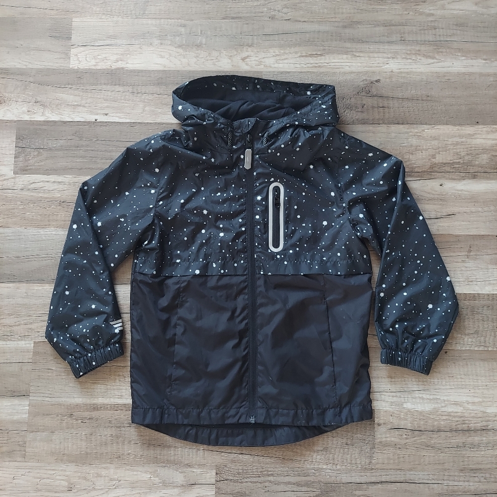 Reflective Wonder Nation Kids Wind Breaker Rain Jacket Small 6/7